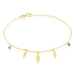 Bracelet Or Jaune Jehannet Turquoise - Bracelets Plume Femme | Histoire d’Or