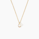 Collier Helin Argent Dor&eacute; A L'Or 750/1000 Perle De Culture Oxyde De Zirconium - Colliers Femme | Histoire d&rsquo;Or