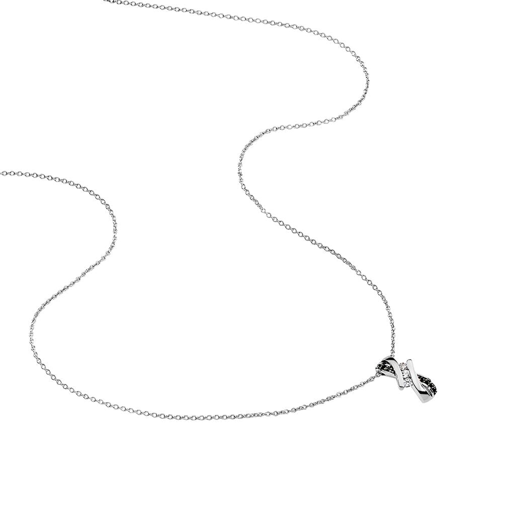 Collier Clemenca Argent Blanc Oxyde De Zirconium - Colliers fantaisie Femme | Histoire d&rsquo;Or