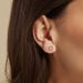 Boucles D'oreilles Puces Fionae Or Jaune Oxyde De Zirconium - Clous d'oreilles Femme | Histoire d’Or