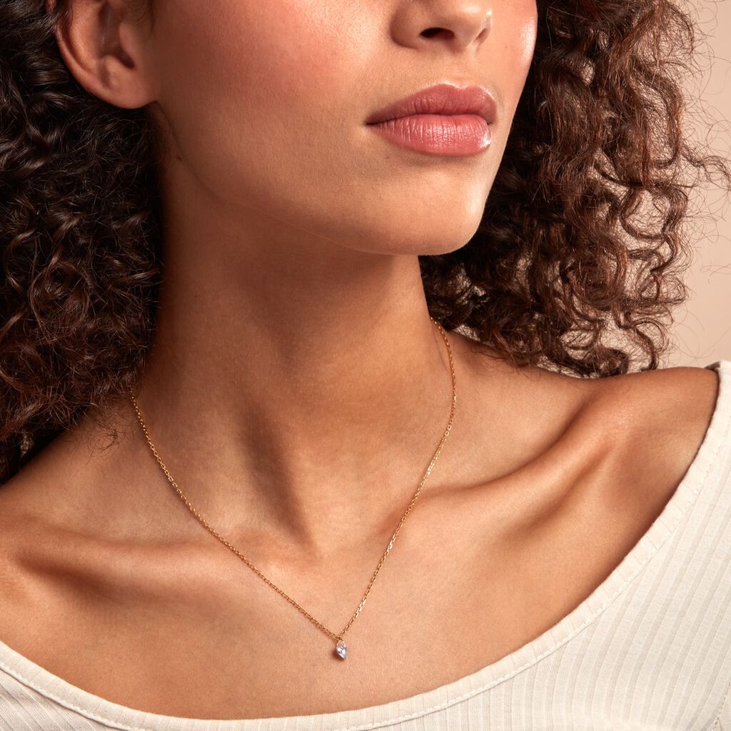 Collier Crush Plaqué Or Jaune Oxyde De Zirconium - Colliers fantaisie Femme | Histoire d’Or