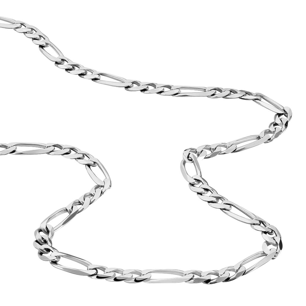Cha&icirc;ne Vivian Maille Alternee 1/3 Argent Blanc - Chaines Homme | Histoire d&rsquo;Or