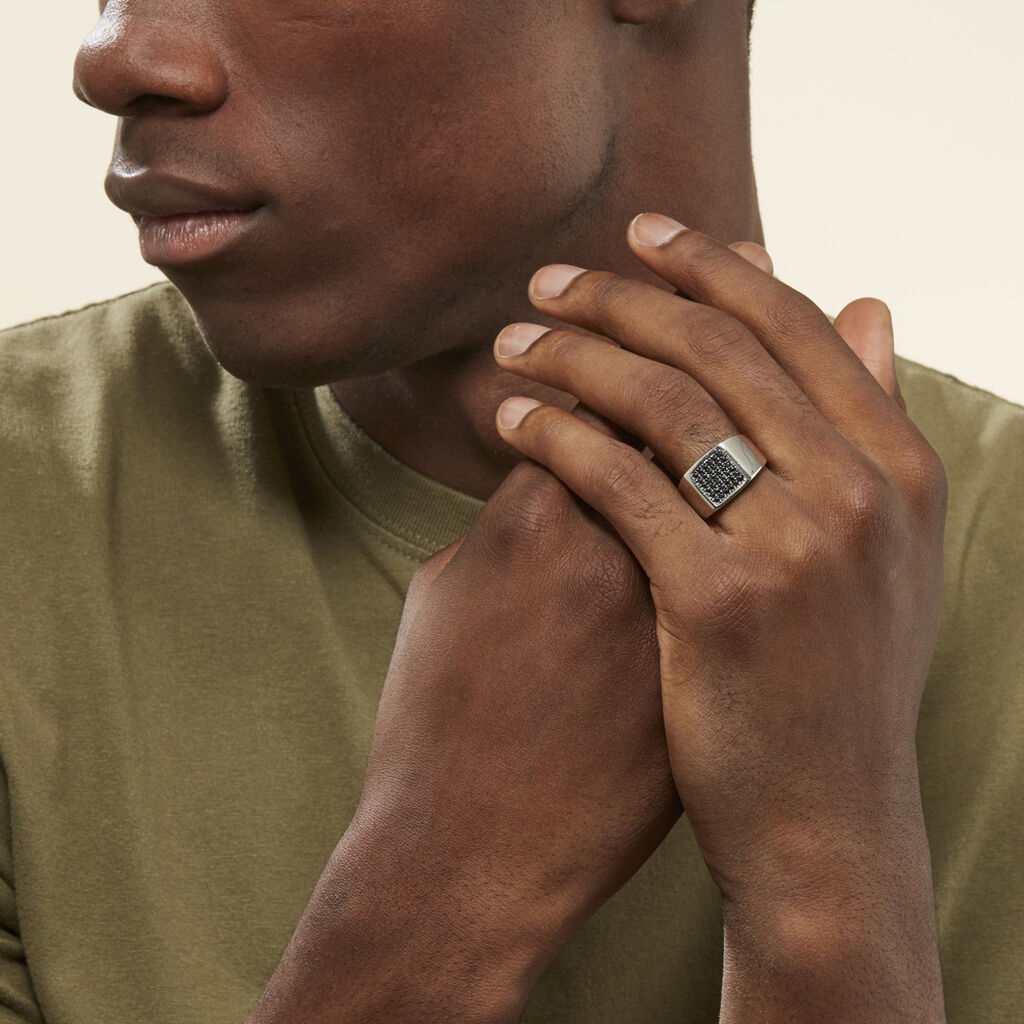 Bague Otylia Argent Blanc Oxyde De Zirconium - Chevalières Famille | Histoire d’Or