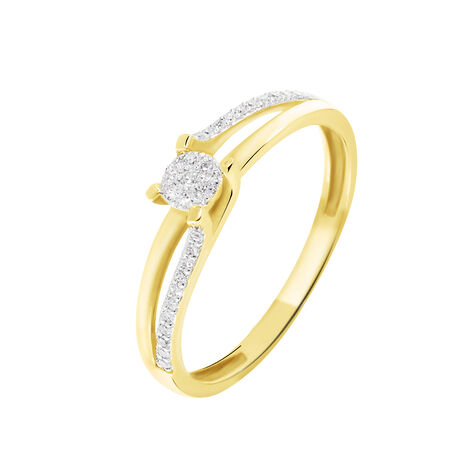 Bague Josane Or Jaune Diamant - Bagues avec pierre Femme | Histoire d’Or