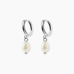 Boucles D'Oreilles Pendantes Pearl Acier Blanc Pierre De Synthese - Boucles d'oreilles fantaisie Homme | Histoire d&rsquo;Or