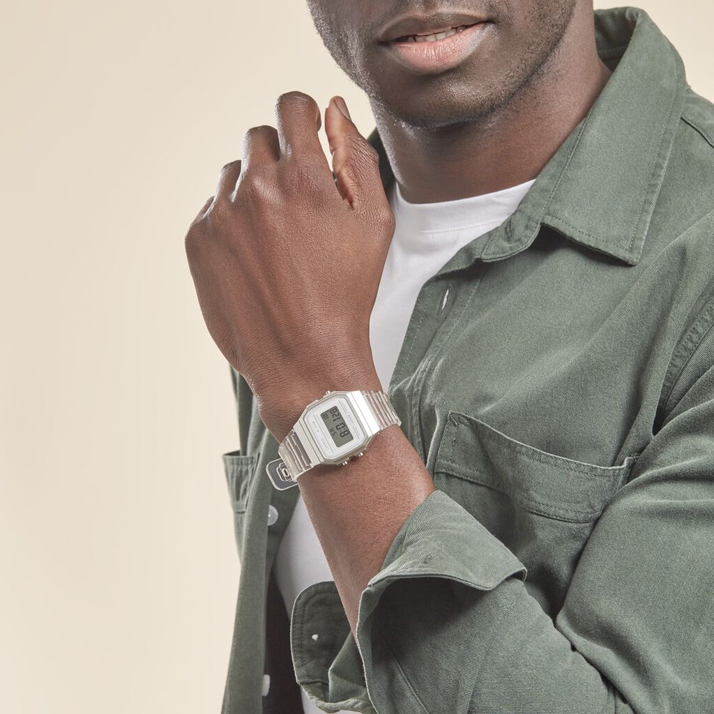 Montre Casio Collection Vintage Edgy Blanc - Montres Unisex | Histoire d’Or