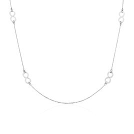 Collier Sautoir Infinity Argent Blanc - Colliers fantaisie Femme | Histoire d’Or