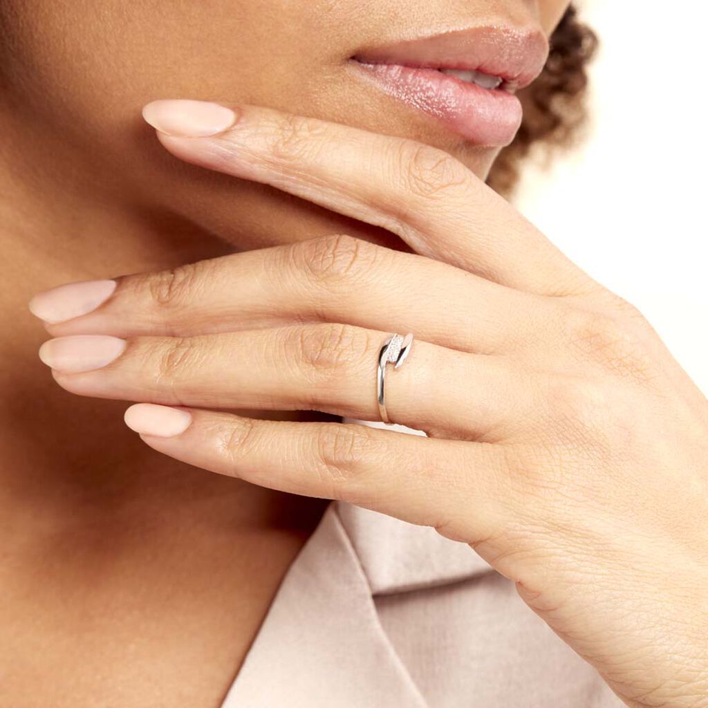 Bague Delphine Or Blanc Diamant - Bagues avec pierre Femme | Histoire d’Or