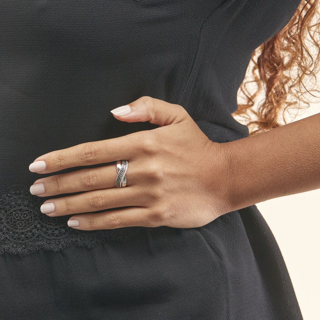 Bague Merlin Or Blanc Diamant - Bagues avec pierre Femme | Histoire d’Or