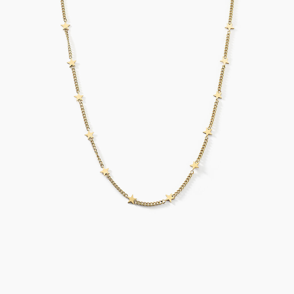 Collier Eva Acier Jaune - Bijoux sans pierre Femme | Histoire d&rsquo;Or