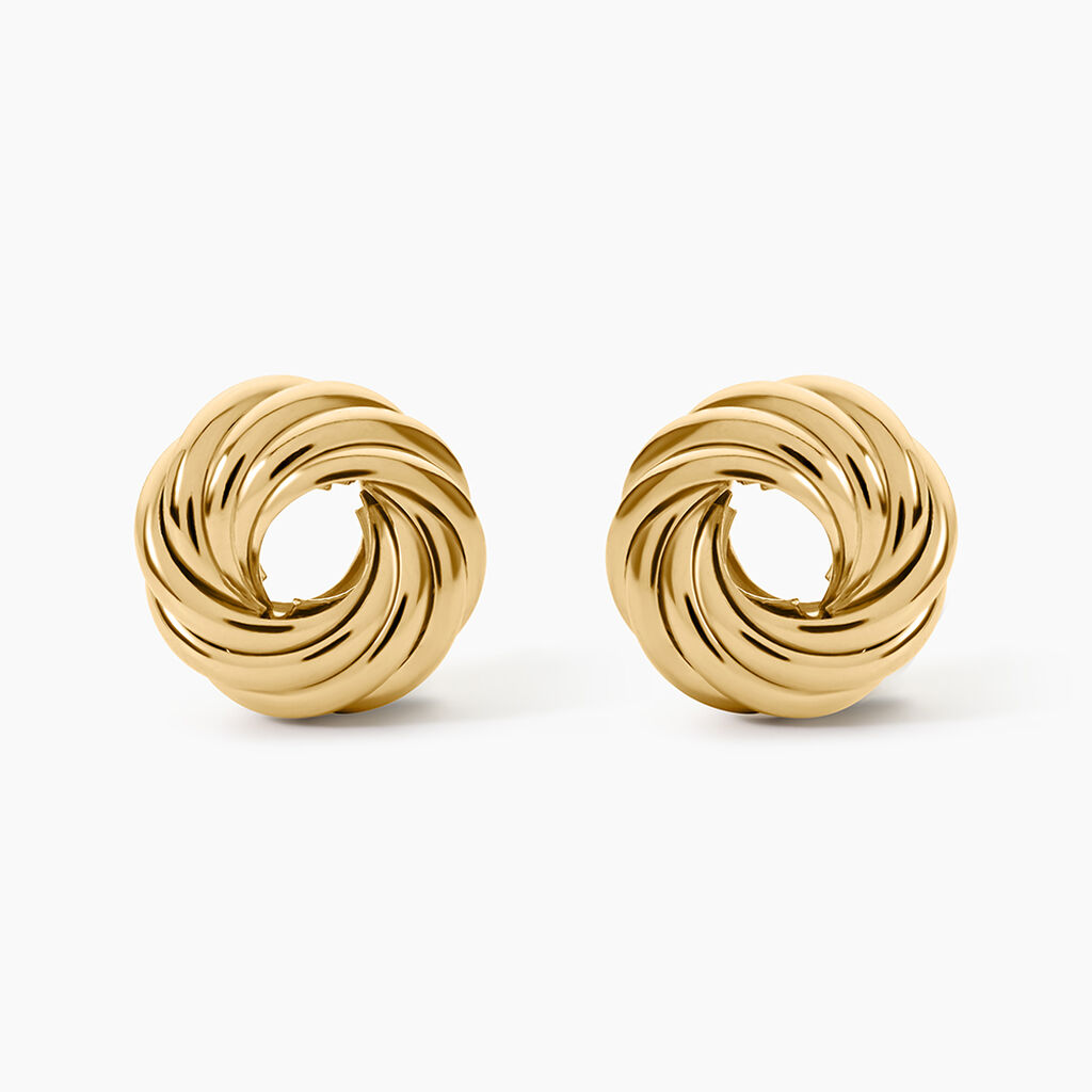 Boucles D'Oreilles Puces Ombeline Argent Dor&eacute; A L'Or 750/1000 - Clous d'oreilles Femme | Histoire d&rsquo;Or