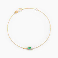 Bracelet Emotion Or Jaune Emeraude Diamant