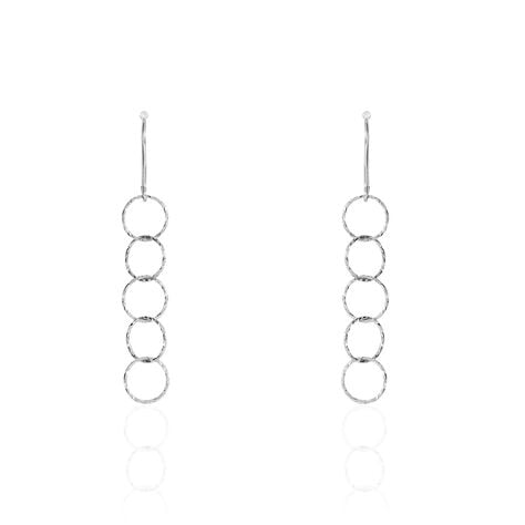Boucles D'oreilles Pendantes Bulle Argent Blanc - Boucles d'oreilles fantaisie Femme | Histoire d&rsquo;Or