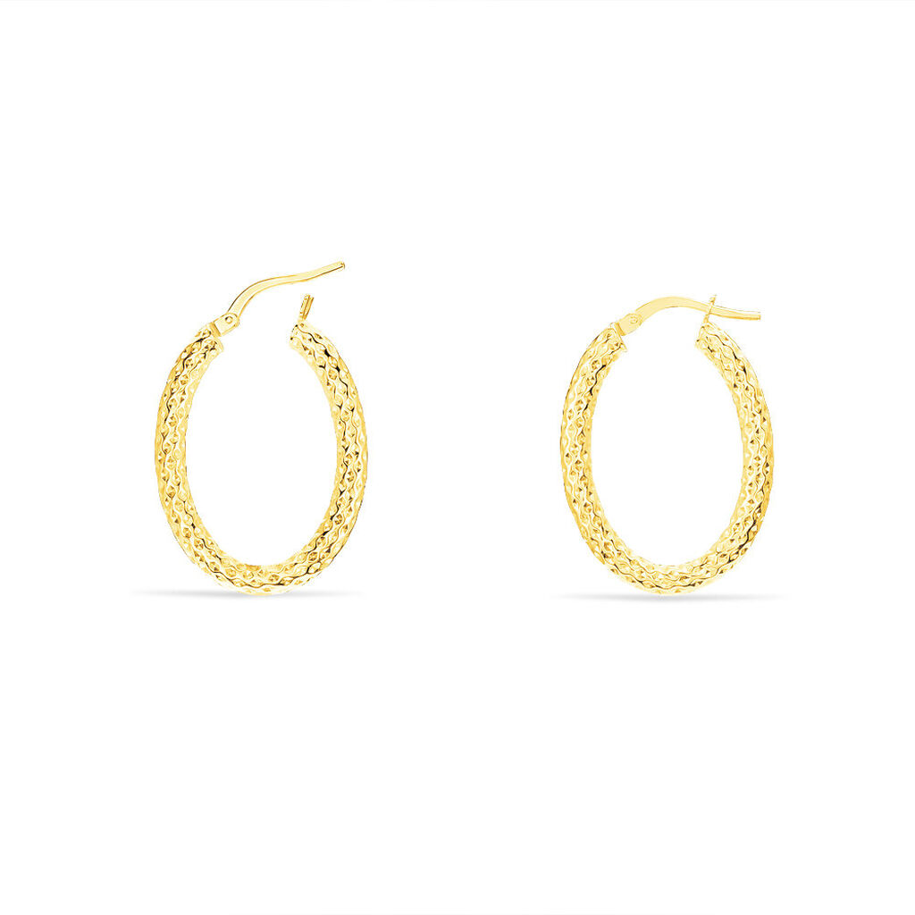 Créoles Udara Or Jaune - Boucles d'oreilles créoles Femme | Histoire d’Or