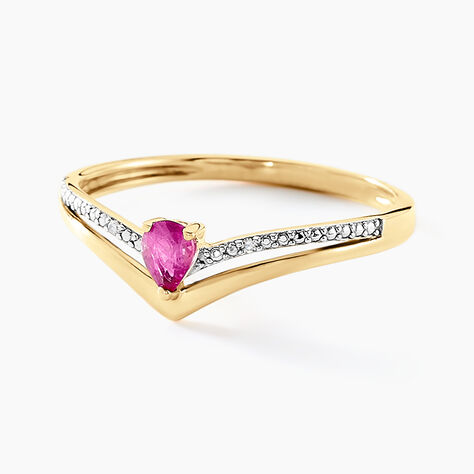 Bague Marjeta Or Jaune Rubis Diamant - Bagues solitaires Femme | Histoire d&rsquo;Or
