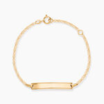 Bracelet Identit&eacute; Fanelia Maille Marine Or Jaune - Bracelets Communion Enfant | Histoire d&rsquo;Or