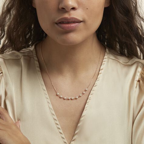 Collier Plaqué Or Jaune Aglaya Perles D'imitation - Colliers Femme | Histoire d’Or
