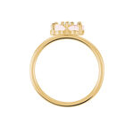 Bague Sendai Plaqu&eacute; Or Jaune Oxyde De Zirconium - Bagues solitaires Femme | Histoire d&rsquo;Or