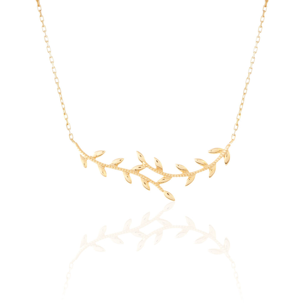 Collier Folia Plaqu&eacute; Or Jaune - Colliers Femme | Histoire d&rsquo;Or