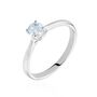 Bague Solitaire Fiona Or Blanc Topaze