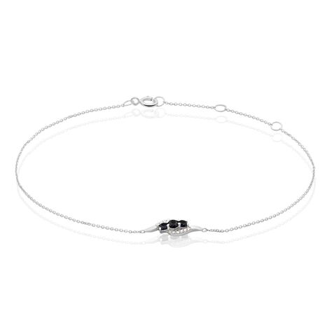 Bracelet Trinitie Or Blanc Saphir Diamant - Bracelets Femme | Histoire d’Or