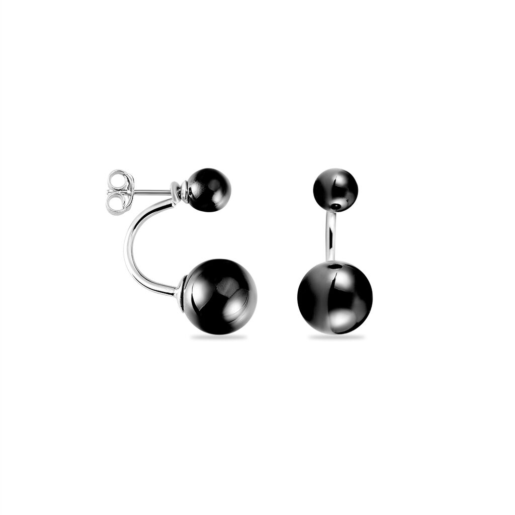 Bijoux D'oreilles Alyson Argent Blanc Céramique - Boucles d'oreilles fantaisie Femme | Histoire d’Or