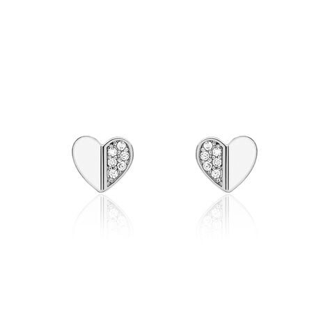 Boucles D'oreilles Pendantes Natacha Argent Blanc Oxyde De Zirconium - Boucles d'oreilles fantaisie Femme | Histoire d’Or