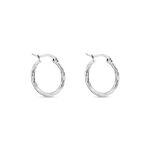 Cr&eacute;oles Esaias Acier Blanc - Boucles d'oreilles cr&eacute;oles Femme | Histoire d&rsquo;Or