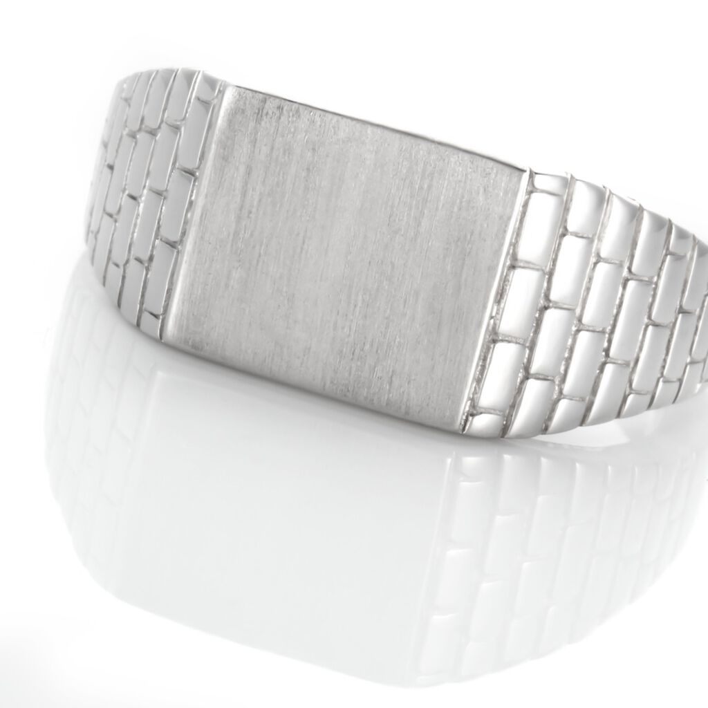 Chevalière Argent Blanc Corentyn - Chevalières Homme | Histoire d’Or