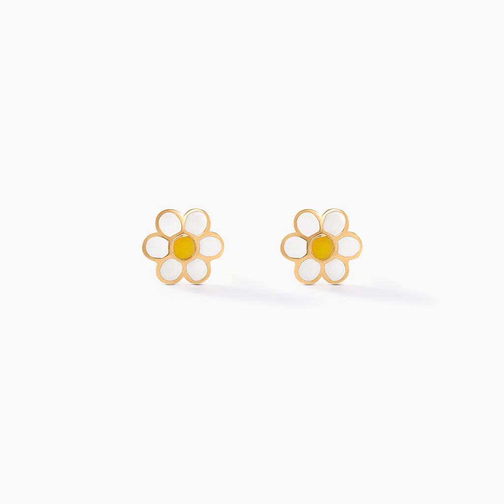 Boucles D'oreilles Puces Marigold Or Jaune - Clous d'oreilles Enfant | Histoire d&rsquo;Or