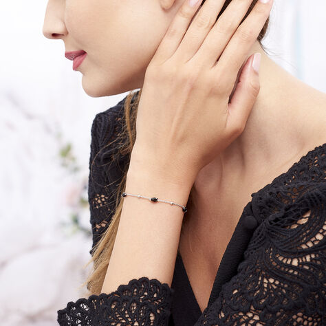 Bracelet Berna Argent Blanc Pierre De Synthese - Bracelets fantaisie Femme | Histoire d’Or
