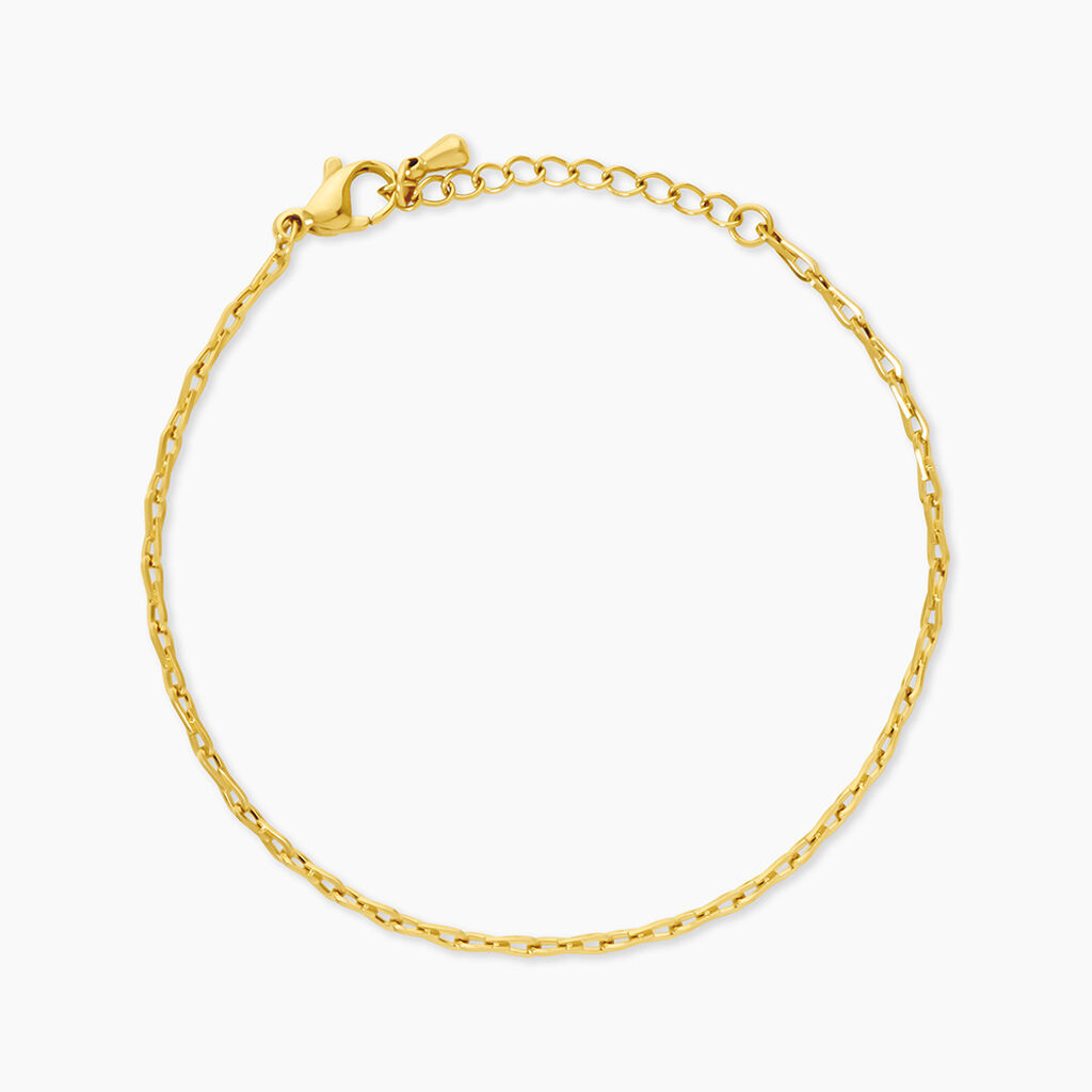 Bracelet Je&iuml;na Acier Dor&eacute; - Bijoux sans pierre Femme | Histoire d&rsquo;Or
