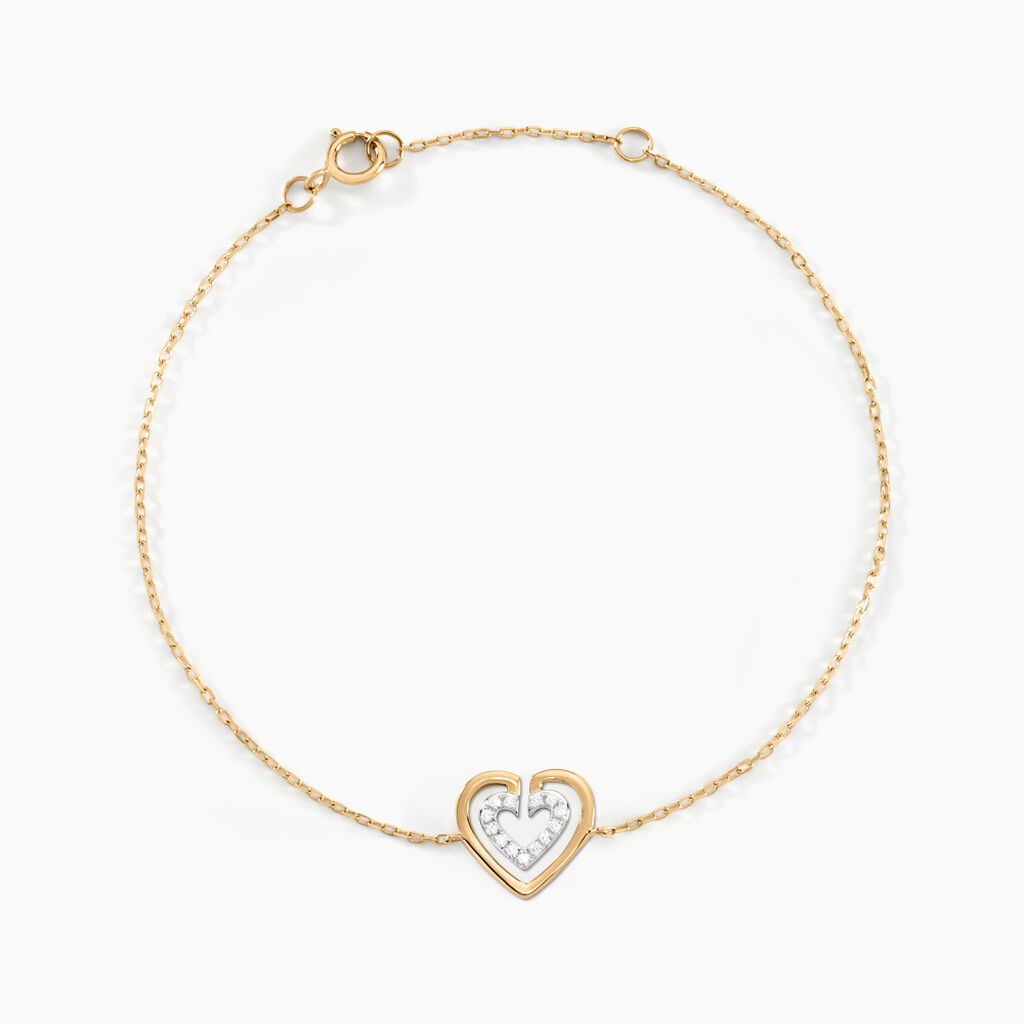Bracelet Love Is In The Air Or Jaune Oxyde De Zirconium - Bracelets Femme | Histoire d&rsquo;Or