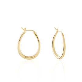 Créoles Olivia Ovale Plaqué Or Jaune - Boucles d'oreilles créoles Femme | Histoire d’Or