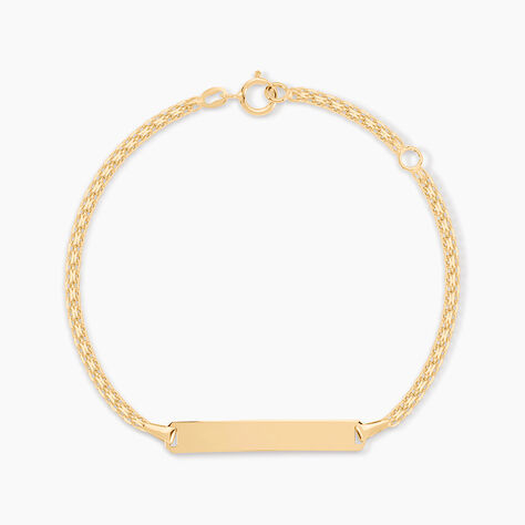 Bracelet Identité Euphenia Maille Bismark Or Jaune - Bracelets Communion Enfant | Histoire d’Or