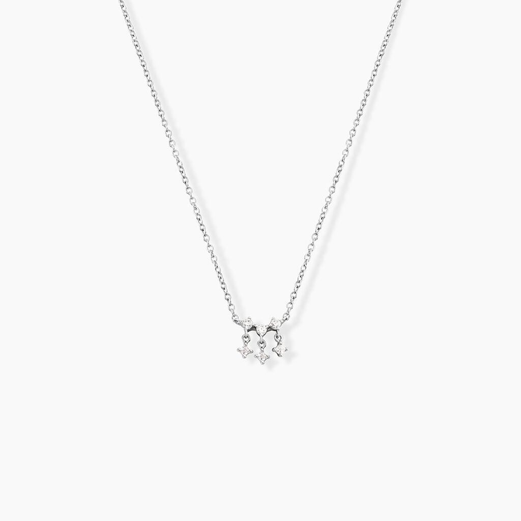 Collier Rain Argent Blanc Oxyde De Zirconium - Colliers fantaisie Femme | Histoire d&rsquo;Or
