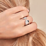 Bague Two Argent Blanc - Bagues fantaisie Famille | Histoire d&rsquo;Or