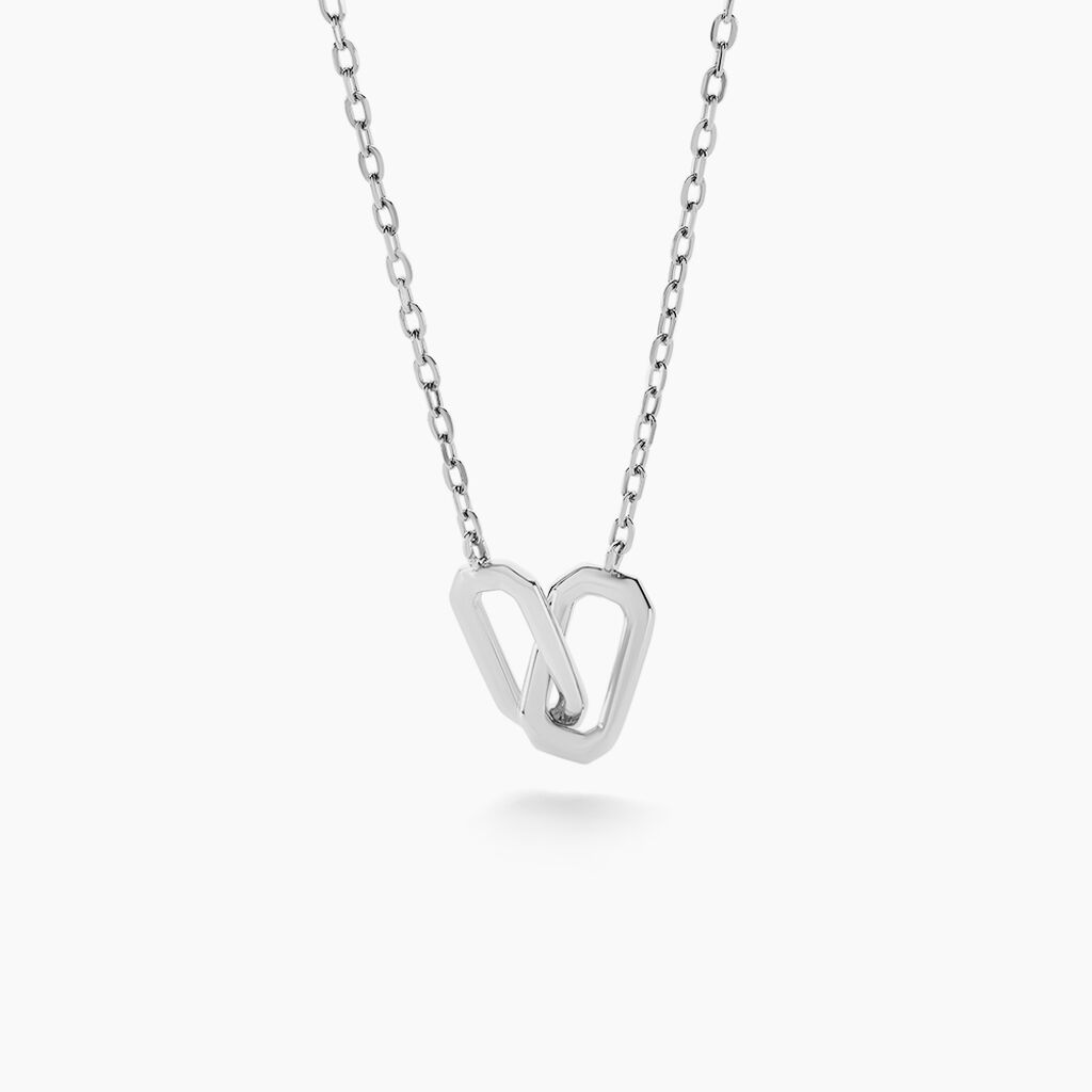Collier Harmony Argent Blanc - Bijoux sans pierre Homme | Histoire d&rsquo;Or