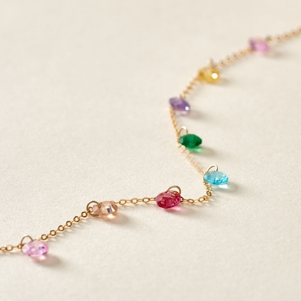 Chaîne De Cheville Leocadio Or Jaune Oxyde De Zirconium - Chaînes de cheville Femme | Histoire d’Or