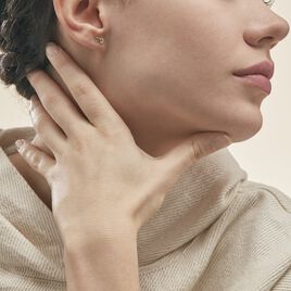 Boucles D'oreilles Puces Annie-francoise Infini Or Jaune - Clous d'oreilles Femme | Histoire d’Or