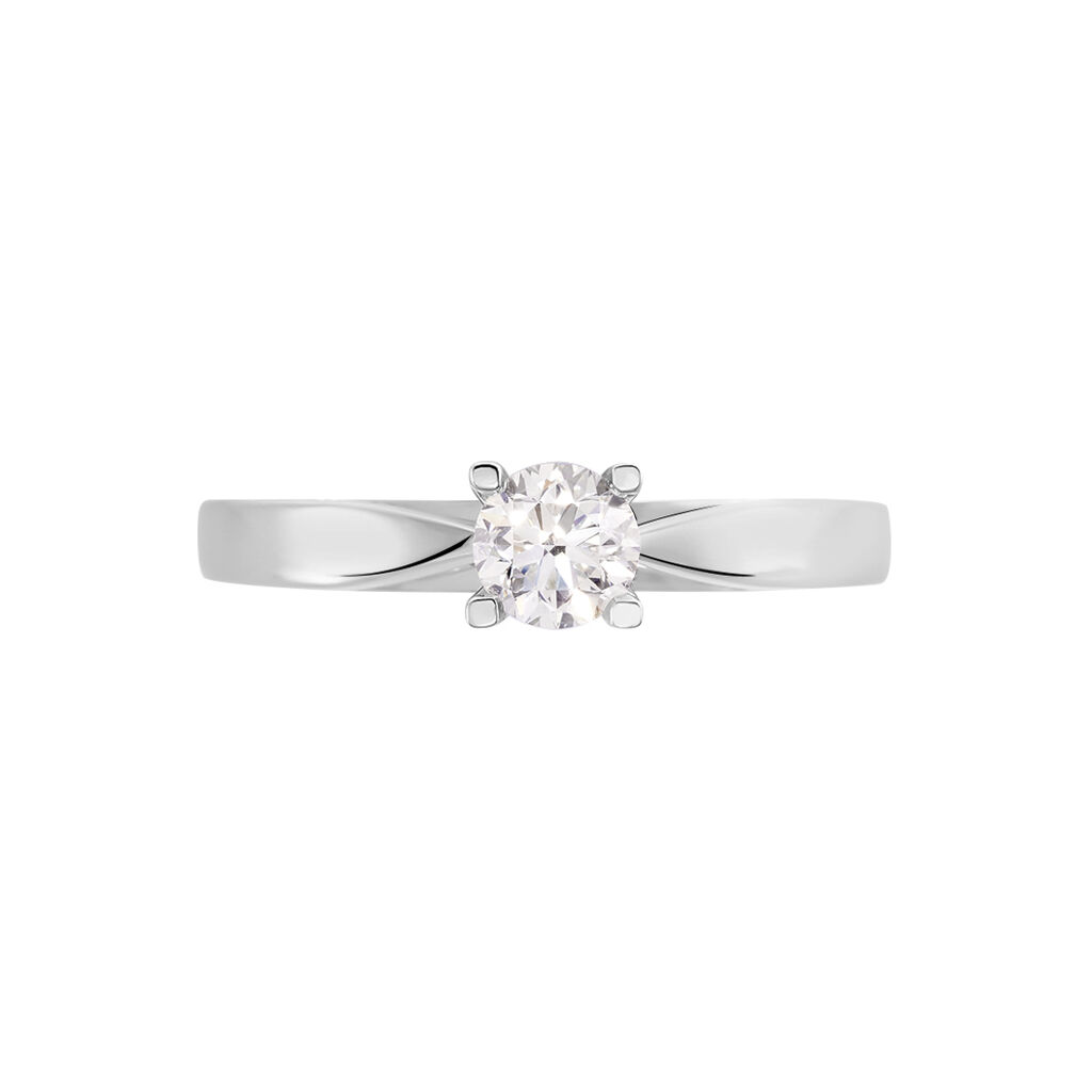 Bague Solitaire Celina Or Blanc Diamant - Bagues solitaires Femme | Histoire d’Or