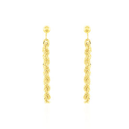 Boucles D'oreilles Pendantes Jerry Corde Or Jaune - Boucles d'oreilles pendantes Femme | Histoire d’Or