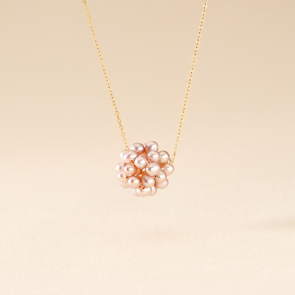Collier Flocon Or Jaune Perles De Culture - Colliers Femme | Histoire d’Or