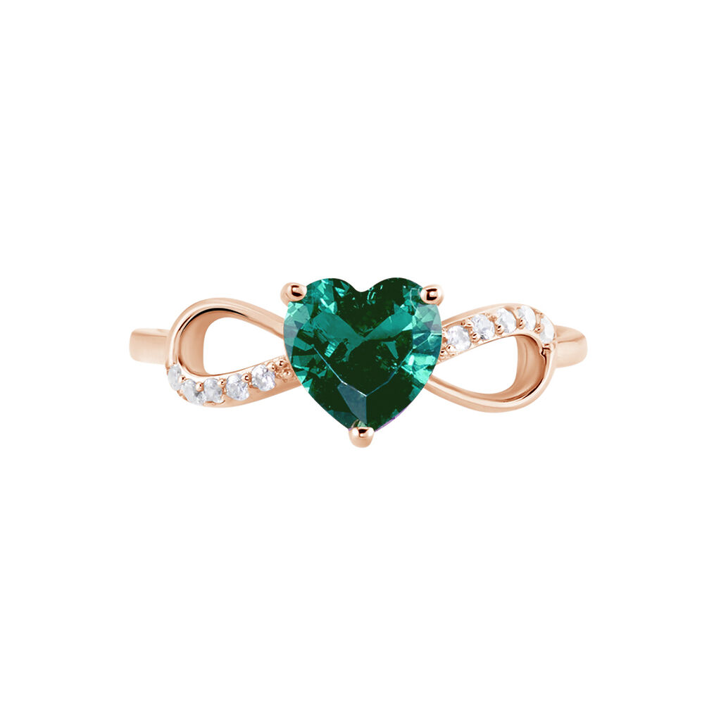 Bague Argent Rose Atieno Oxyde De Zirconium - Bagues solitaires Femme | Histoire d’Or