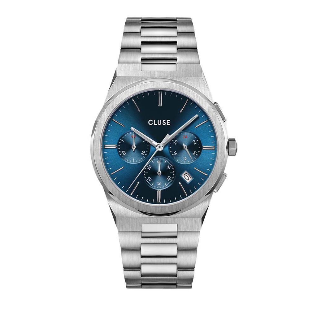 Montre Cluse Vigoureux Chrono Bleu - Montres Homme | Histoire d&rsquo;Or