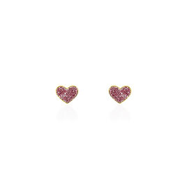Boucles D'oreilles Puces Cerine Coeur Or Jaune - Clous d'oreilles Enfant | Histoire d’Or
