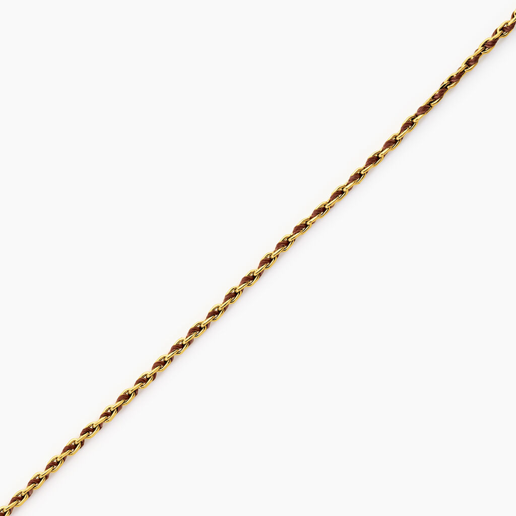 Bracelet Nelli Acier Jaune - Bracelets cordon Femme | Histoire d&rsquo;Or