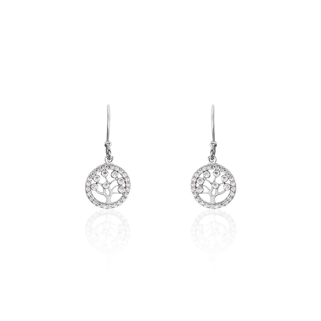 Boucles D'oreilles Pendantes Chimere Argent Blanc Oxyde De Zirconium - Boucles d'oreilles fantaisie Femme | Histoire d’Or