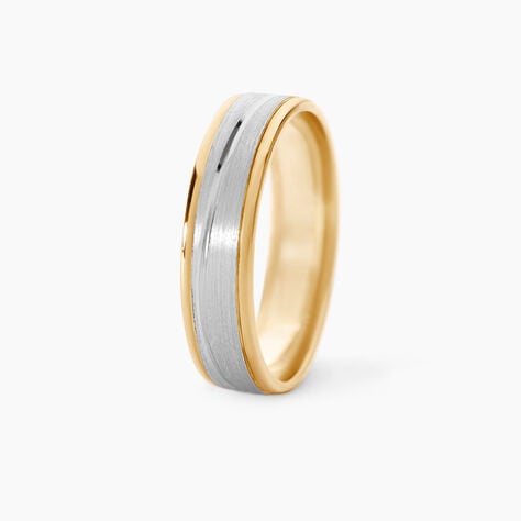 Alliance Juditha Ruban Plat Or Bicolore - Alliances Classiques Unisex | Histoire d&rsquo;Or