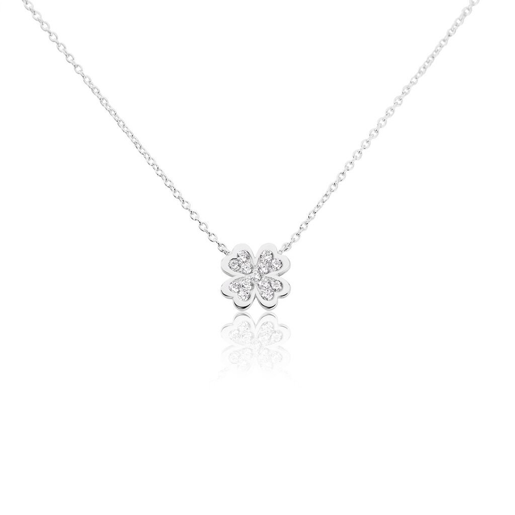 Collier Fortunata Argent Blanc Oxyde De Zirconium - Colliers fantaisie Femme | Histoire d’Or